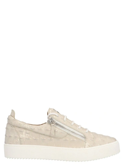 Giuseppe Zanotti Design Men's Beige Leather Sneakers