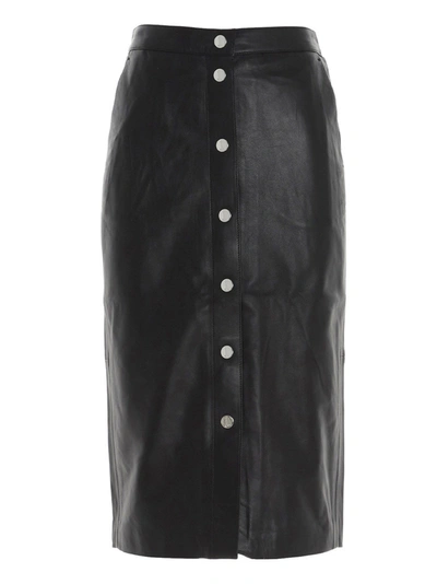 Karl Lagerfeld Women's  Black Polyester Skirt