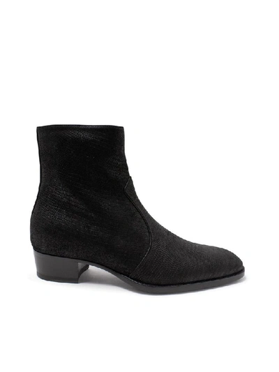 Saint Laurent Men's Black Leather Ankle Boots