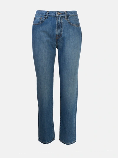 Moncler Cotton Jeans In Blue