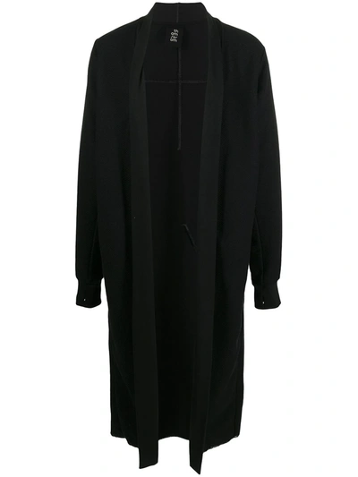 Thom Krom Mid-length Open-front Cardi-coat In Black