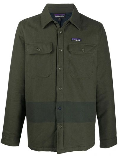 Patagonia Fjord Flannel Jacket In Green