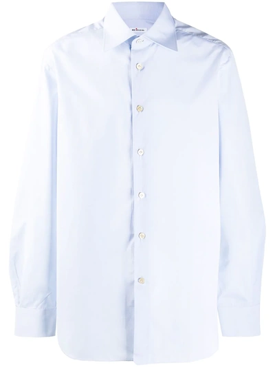 Kiton Classic Work Shirt In Blue