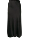 Frame Washable Silk Maxi Skirt In Noir