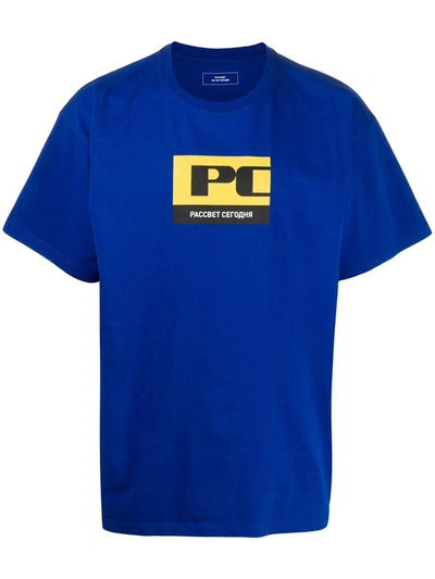 Rassvet Loose Fit Graphic-print T-shirt In Blue