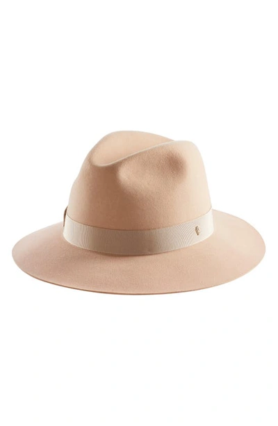 Helen Kaminski Wide Brim Wool Fedora In Ballet/ Lotus