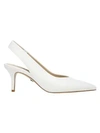 Sam Edelman Women's Seville Leather Slingback Pumps In Bright White