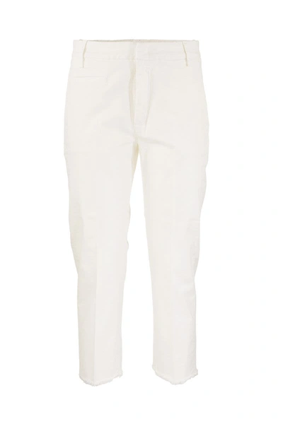 Dondup Ariel Chinos Trousers In Milk