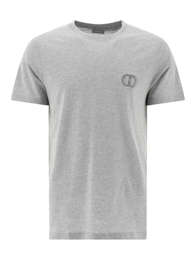 Dior Cd Icon Logo Embroidery T-shirt In Grey | ModeSens