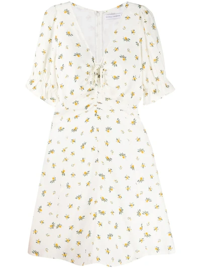 Faithfull The Brand Carrie Floral Print Mini Dress In White