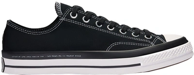 Pre-owned Converse  Chuck Taylor All-star 70s Ox 7 Moncler Fragment Black In Black/white-black