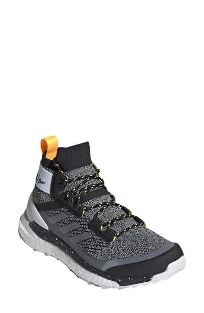 Adidas Originals Terrex Free Parley Trail Hiking Boot In Black/ White/ Real Gold