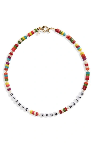 Eliou Change Your World Necklace In Gold