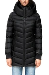 Soia & Kyo Alanis Hooded Water Repellent Lightweight Down Coat In Black