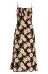 Reformation Arie Sleeveless Floral Print Dress In Rosalia