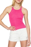 Pam & Gela Skinny Ribbed Tank In Pink