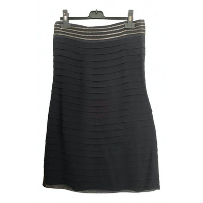 Pre-owned Emporio Armani Silk Mini Dress In Black