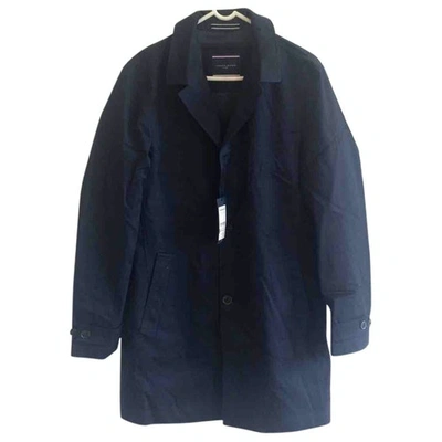 Pre-owned Tommy Hilfiger Trenchcoat In Blue