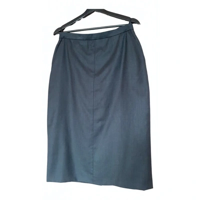 Pre-owned Escada Wool Mid-length Skirt In Anthracite