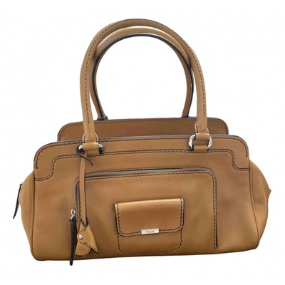 Pre-owned Tod's Leather Handbag In Camel