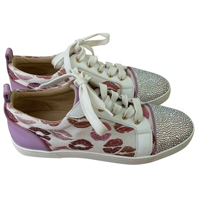 Pre-owned Christian Louboutin Gondolita Cloth Trainers In Pink