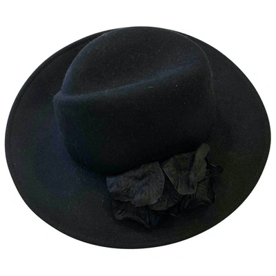 Pre-owned Ermanno Scervino Wool Hat In Black