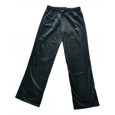 Pre-owned Puma Straight Trousers In Black