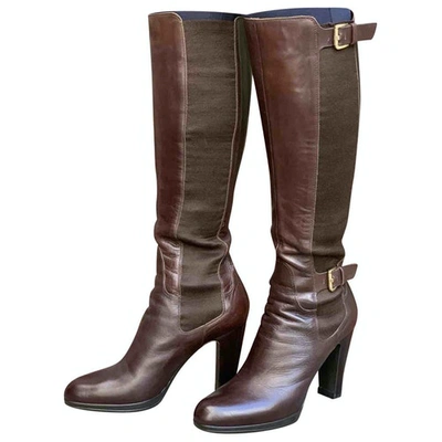 Pre-owned Sergio Rossi Leather Boots