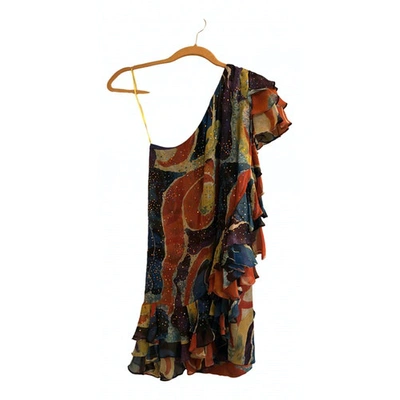Pre-owned Catherine Malandrino Silk Mini Dress In Multicolour