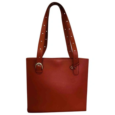 Pre-owned Delvaux Red Leather Handbag