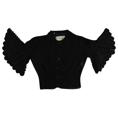 Pre-owned By Malene Birger Linen Jersey Top In Black