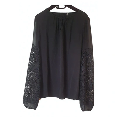 Pre-owned Elie Tahari Silk Blouse In Black