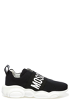 Moschino Logo-print Slip-on Sneakers In Black