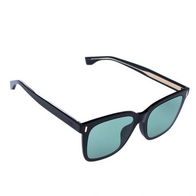 Pre-owned Fendi Black/ Green Ff M0053 Square Sunglasses