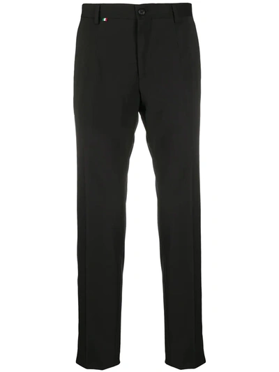 Philipp Plein Plain Slim-fit Trousers In Black