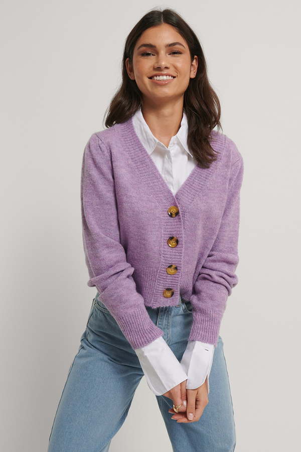 Trendyol Watermelon Knit Cardigan Purple In Lila Modesens