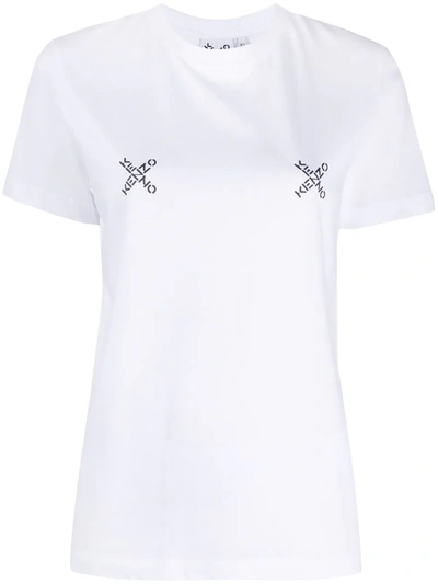 Kenzo Sport Triple X Logo Graphic Tee In White