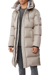 Mackage Elio Foil Shield Water Repellent Down Puffer Coat In Champagne