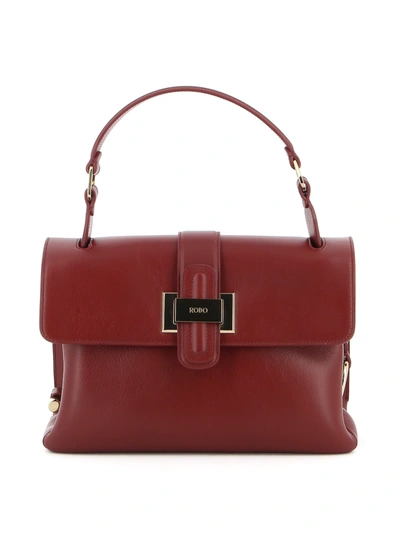 Rodo Smooth Leather Handbag In Dark Red