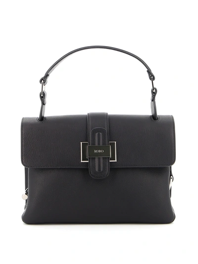 Rodo Smooth Leather Handbag In Black