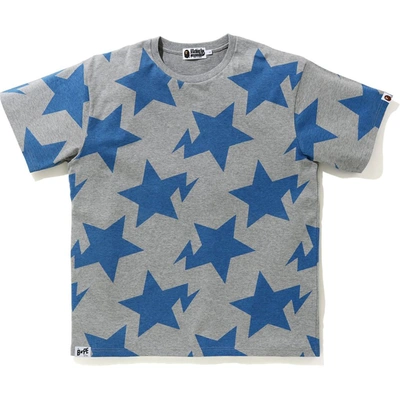 Pre-owned Bape  Relaxed Sta Pattern Tee Gray