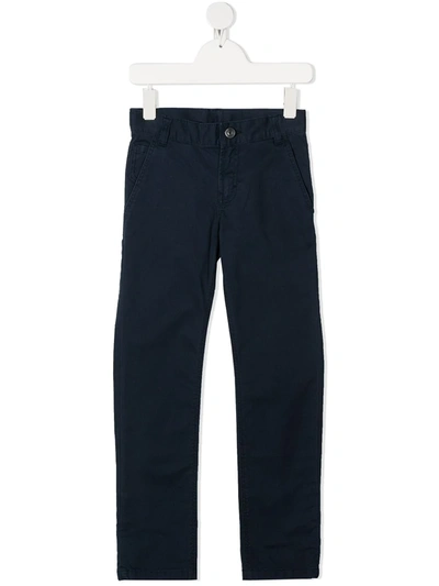 Hugo Boss Kids' Straight-leg Trousers In Blue