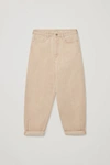 Cos Tapered High-rise Jeans In Beige