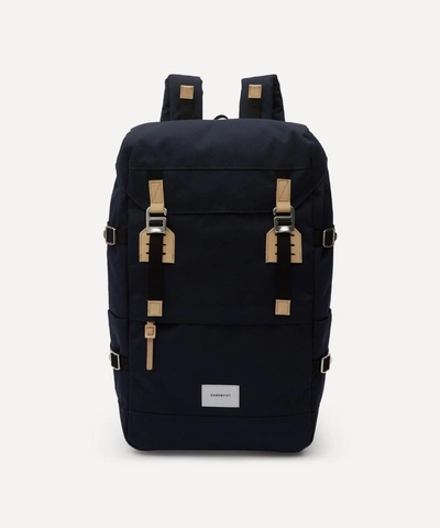 Sandqvist Harald Double Strap Cordura Backpack In Navy