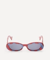 Gucci Oval Acetate Sunglasses In Red