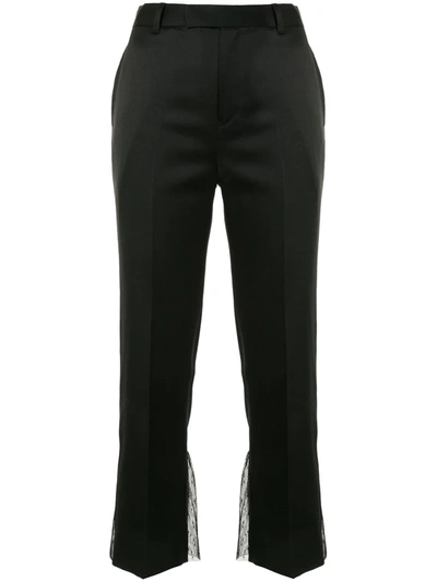 Undercover Satin Cropped Trousers In Black