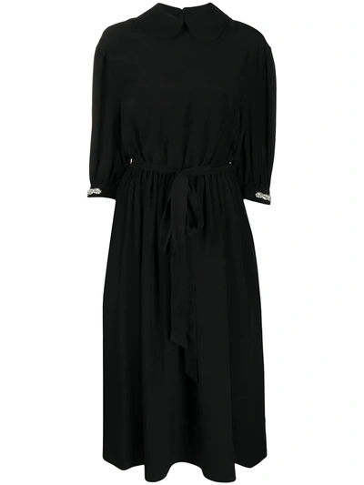 Simone Rocha Bead-detail Mid-length Dress In Black