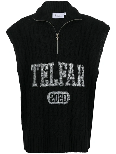 Telfar Logo Print Pullover Jumper In Black