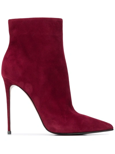 Le Silla Eva Suede Ankle Boots In Red