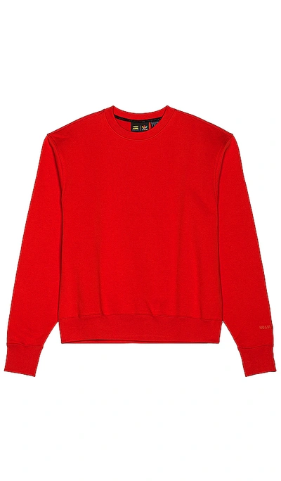 Adidas X Pharrell Williams Basics Crewneck In Red